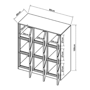 Szafka Rautavaara z drzwiami 4/6/9 jasnoszara [en.casa]
