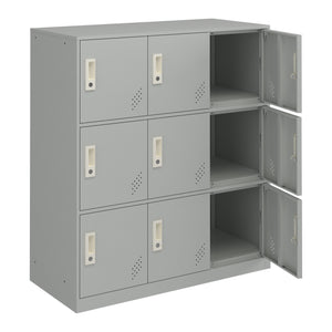 Szafka Rautavaara z drzwiami 4/6/9 jasnoszara [en.casa]