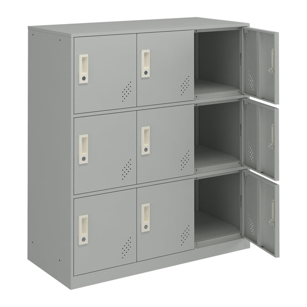 Szafka Rautavaara z drzwiami 4/6/9 jasnoszara [en.casa]