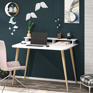 Biurko Östhammar z blatem w kolorze białym [en.casa]