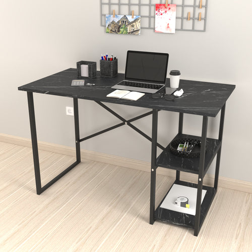 Biurko Nittedal z regałem 120x60x75cm w różnych kolorach [en.casa] - premiumXL
