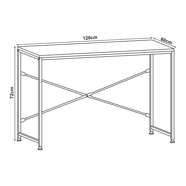 Biurko Røros 120x60x72 cm Biurko komputerowe o wyglądzie dębu en.casa