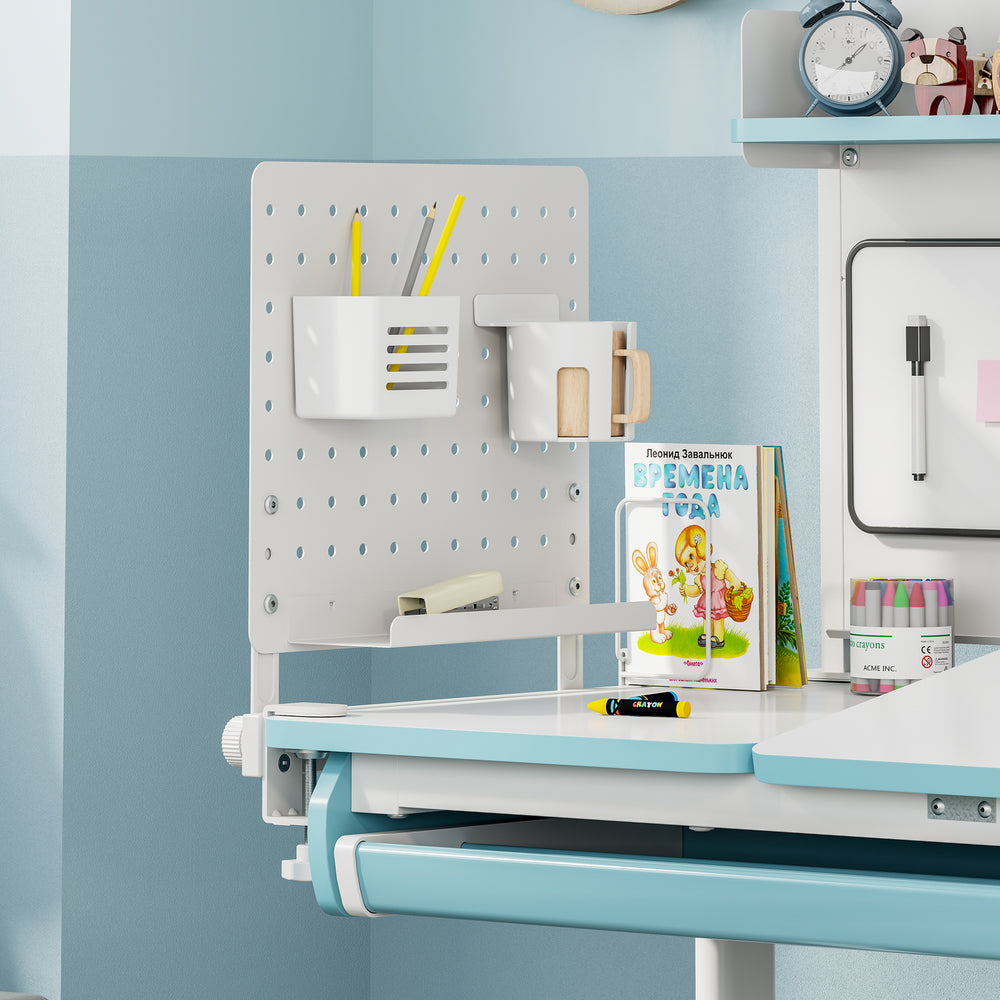 Organizer na biurko Sauda 50x50 cm stalowy biały [en.casa]