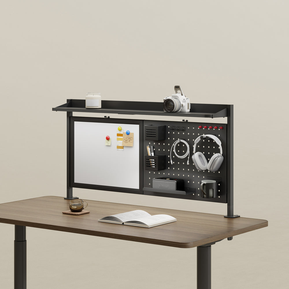 Organizer na biurko Virvik 117x73 cm stalowy [en.casa]