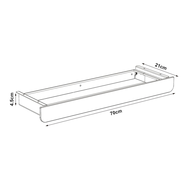 Szuflada do biurka Sidmouth 70x21x45 cm [pro.tec]