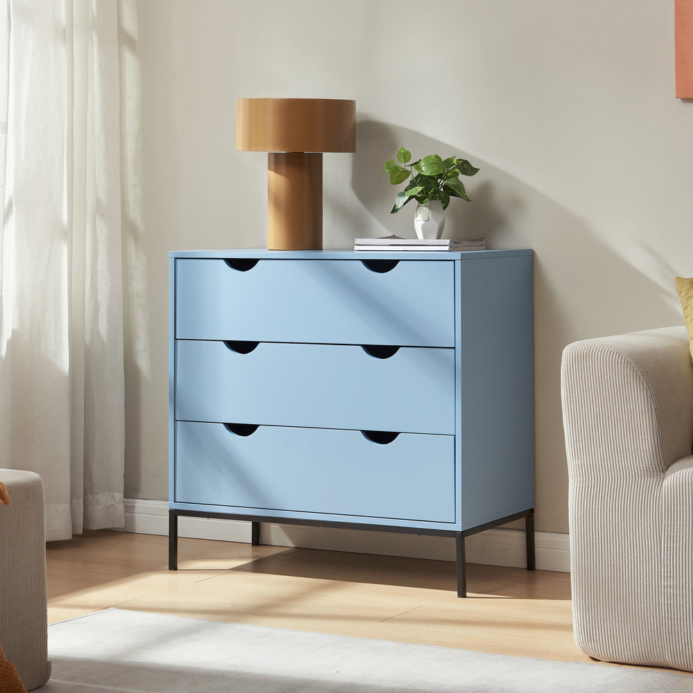 Komoda Colwyn 78x80x40 cm Niebieska [en.casa]