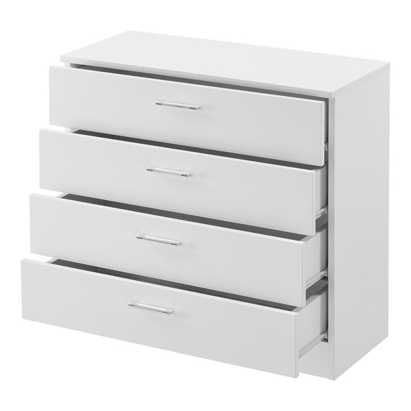Szafka z szufladami Drammen 67x70x30 cm z 4 szufladami czarna/biała en.casa
