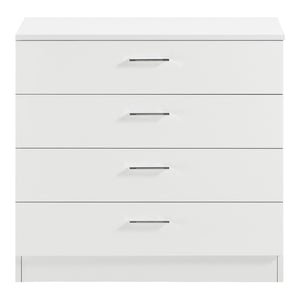 Szafka z szufladami Drammen 67x70x30 cm z 4 szufladami czarna/biała en.casa