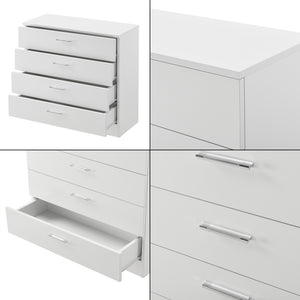 Szafka z szufladami Drammen 67x70x30 cm z 4 szufladami czarna/biała en.casa
