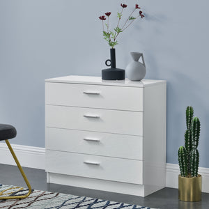 Szafka z szufladami Drammen 67x70x30 cm z 4 szufladami czarna/biała en.casa