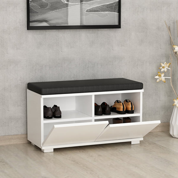 Ławka na buty Brande z 4 schowkami 42x80x35cm w różnych kolorach. kolory [en.casa]