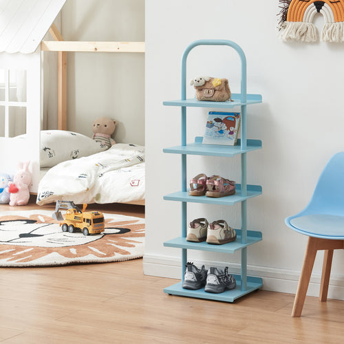 Półka na buty dziecięce Poytya stal 96x30x27 cm [en.casa]