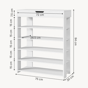 Regał stojący Boppeelo 94x75x30 cm [en.casa]