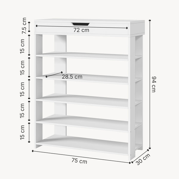 Regał stojący Boppeelo 94x75x30 cm [en.casa]