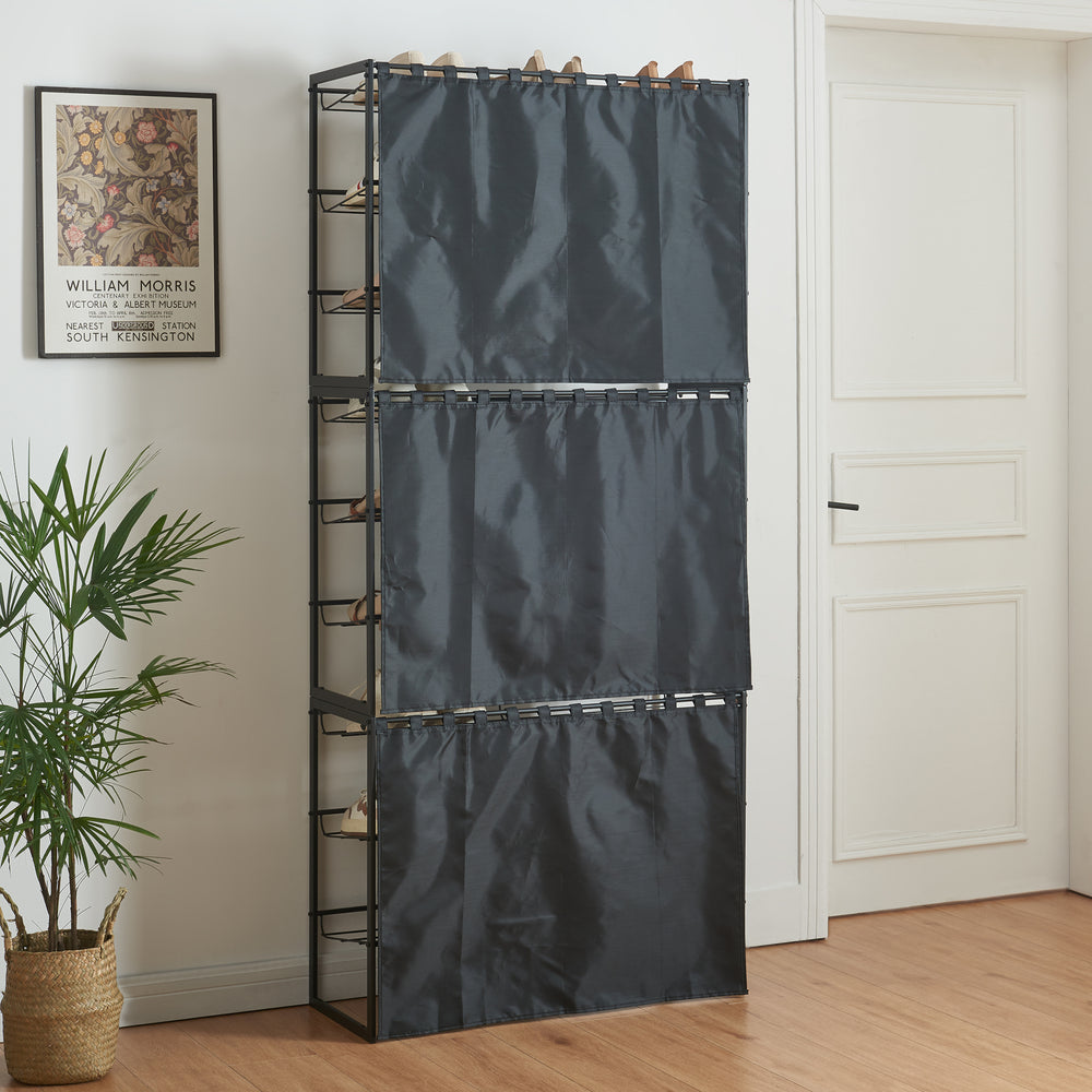 Półka na buty Sel z zasłoną [en.casa]