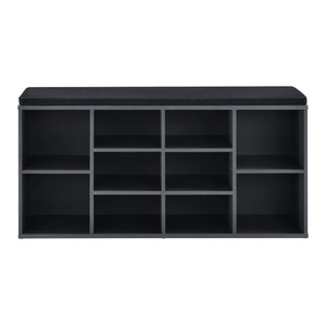 Stojak na buty i ławka Leonidas 103x30x48 cm z 10 schowkami en.casa