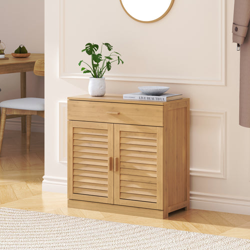 Szafka na buty Aarela 67x66x34 cm bambus [en.casa]