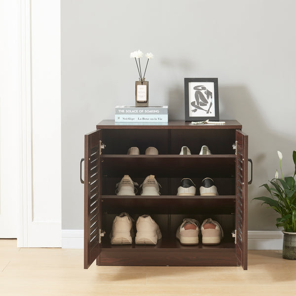 Szafka na buty Løten 63x36x62cm Wenge [en.casa]