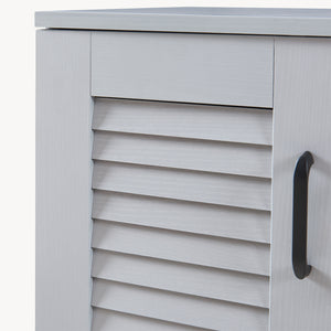 Szafka na buty Løten z ławką 120x36x97 cm Szara [en.casa]