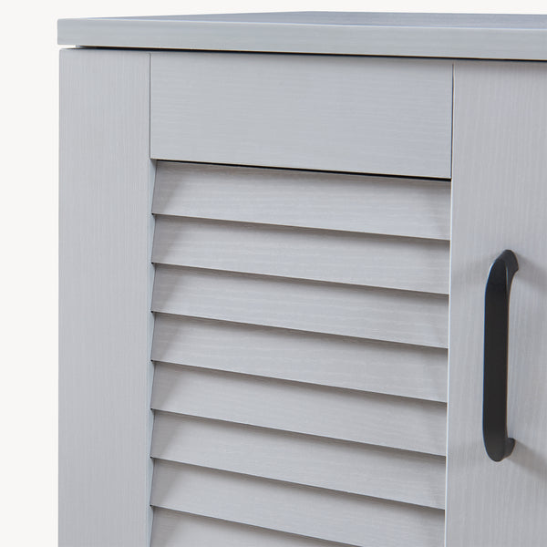 Szafka na buty Løten z ławką 120x36x97 cm Szara [en.casa]