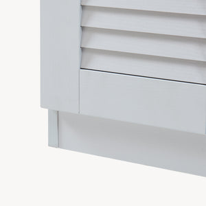 Szafka na buty Løten z ławką 120x36x97 cm Szara [en.casa]