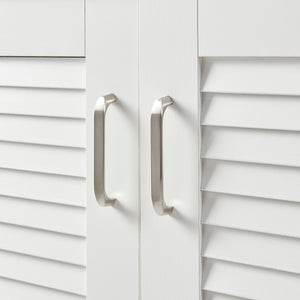 Szafka na buty Løten z ławką 120x36x97 cm biała [en.casa]