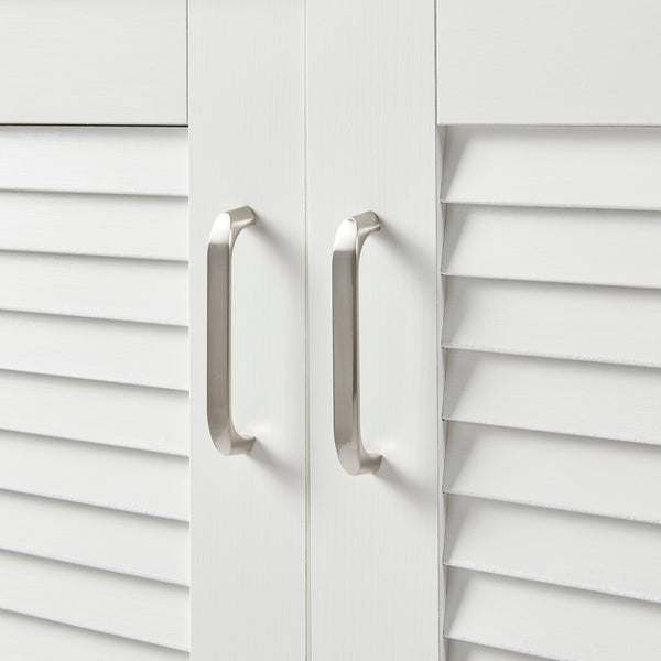 Szafka na buty Løten z ławką 120x36x97 cm biała [en.casa]