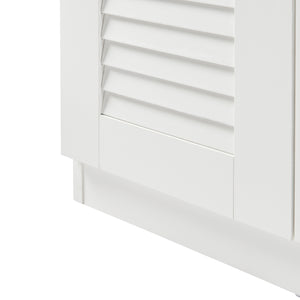 Szafka na buty Løten z ławką 120x36x97 cm biała [en.casa]