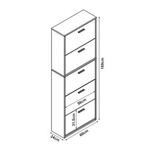 Szafka na buty Sykkylven [en.casa]