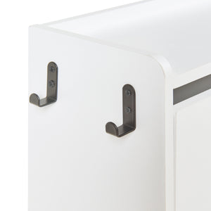 Ylitornio szafka na buty 91,5x100x19 cm biała [en.casa]