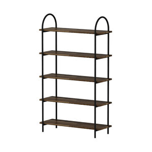 Półka stojąca Broager stare drewno/czarna w różnych rozmiarach [en casa rozmiary [en.casa]