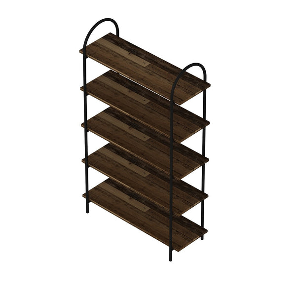 Półka stojąca Broager stare drewno/czarna w różnych rozmiarach [en casa rozmiary [en.casa]