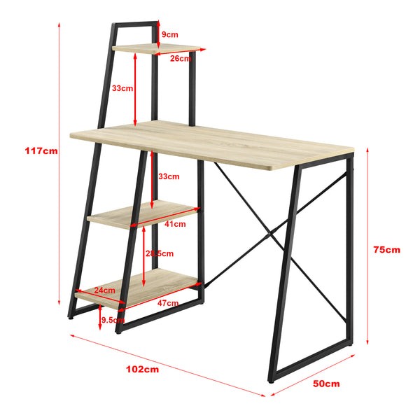 Biurko Aalborg 117x102x50 cm w różnych kolorach en.casa
