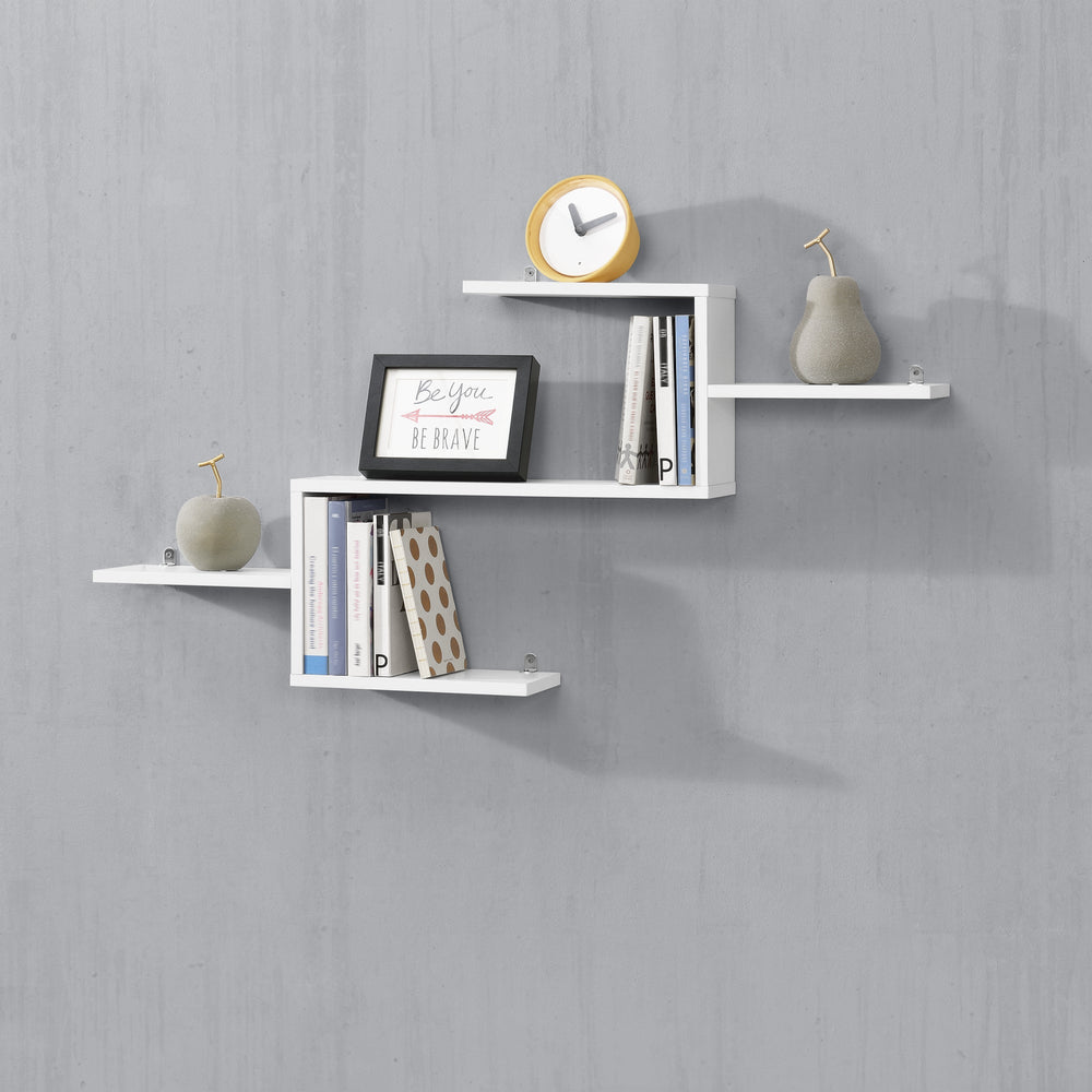 Schweberegal Flekkefjord 104 x 14,5 x 49,5 cm mit 5 Ablageflächen versch. Farben en.casa - premiumXL