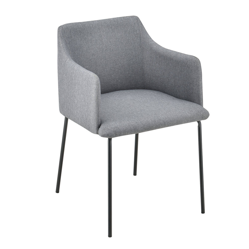 Fotel z podłokietnikami tekstylny szary en.casa