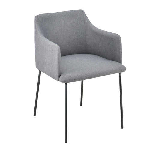 Fotel z podłokietnikami tekstylny szary en.casa