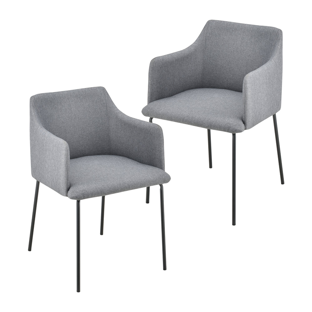 Fotel Krakau zestaw 2 sztuk ciemnoszary [en.casa]