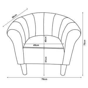 Fotel Jelgava 70x70x58 cm w różnych kolorach i wzorach [en cas. kolory i wzory [en.casa]