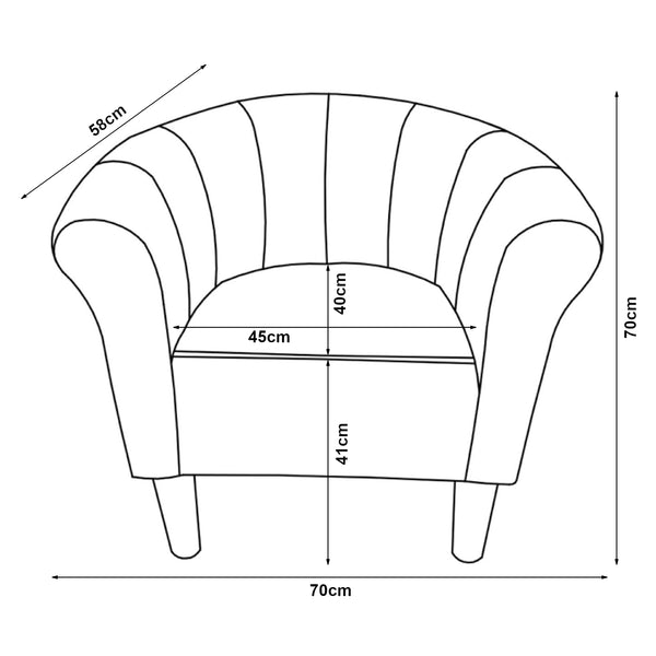 Fotel Jelgava 70x70x58 cm w różnych kolorach i wzorach [en cas. kolory i wzory [en.casa]