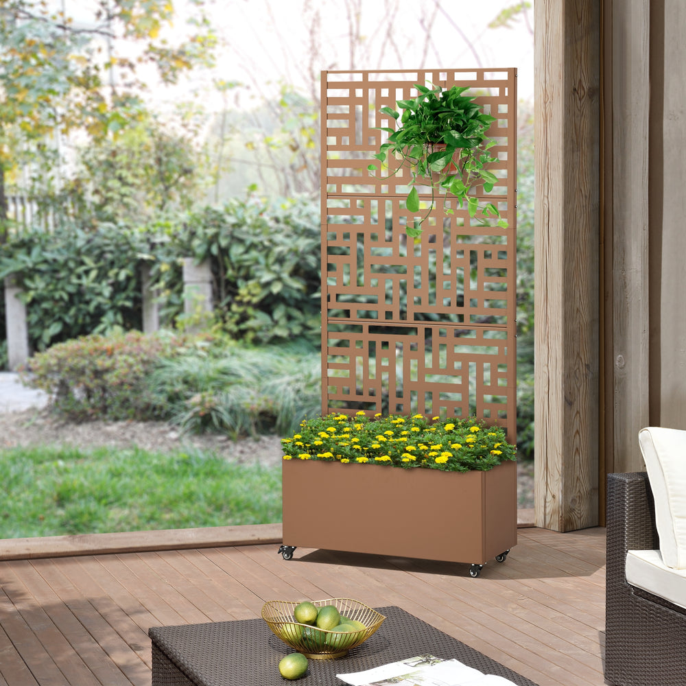 Ścianka działowa Bernalda ze skrzynką na kwiaty [casa.pro]