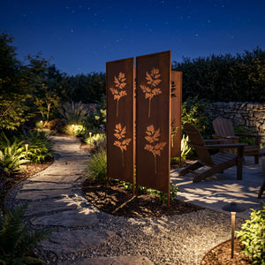 Ozdoba ogrodowa Irsina zestaw 2 szt. 160x50 cm stal corten rdza szlachetna [casa.pro]