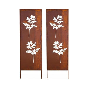 Ozdoba ogrodowa Irsina zestaw 2 szt. 160x50 cm stal corten rdza szlachetna [casa.pro]
