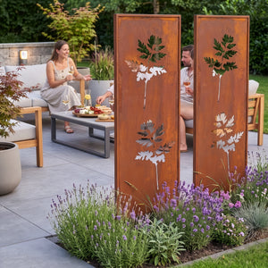 Ozdoba ogrodowa Irsina zestaw 2 szt. 160x50 cm stal corten rdza szlachetna [casa.pro]