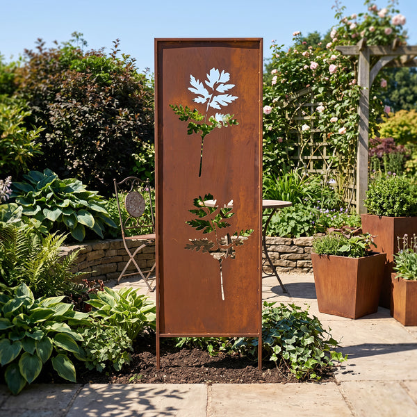 Ozdoba ogrodowa Irsina zestaw 2 szt. 160x50 cm stal corten rdza szlachetna [casa.pro]