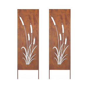 Ozdoba ogrodowa Irsina zestaw 2 szt. 160x50 cm stal corten rdza szlachetna [casa.pro]
