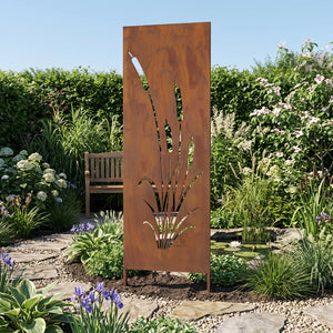 Ozdoba ogrodowa Irsina zestaw 2 szt. 160x50 cm stal corten rdza szlachetna [casa.pro]