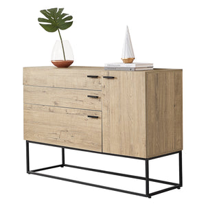 Kredens Hylte 115x40x79cm dębowy en.casa