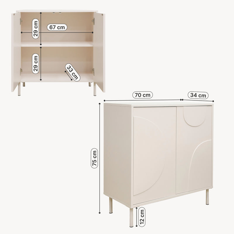 Szkic wymiarowy Kredens Holea [en.casa]