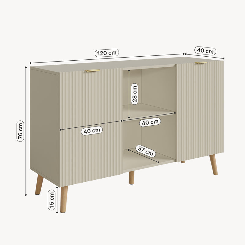Szkic wymiarowy Sideboard Nand [en.casa]