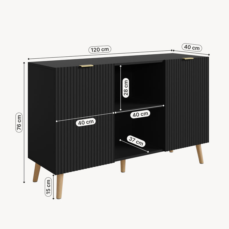 Szkic wymiarowy Sideboard Nand [en.casa]
